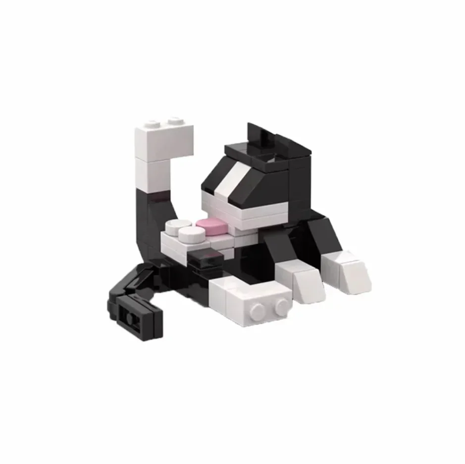 

Cow Cat Building Blocks Assembly Cat Toys Small Animal Ornaments Puzzle Children Boys and Girls Birthday Gifts