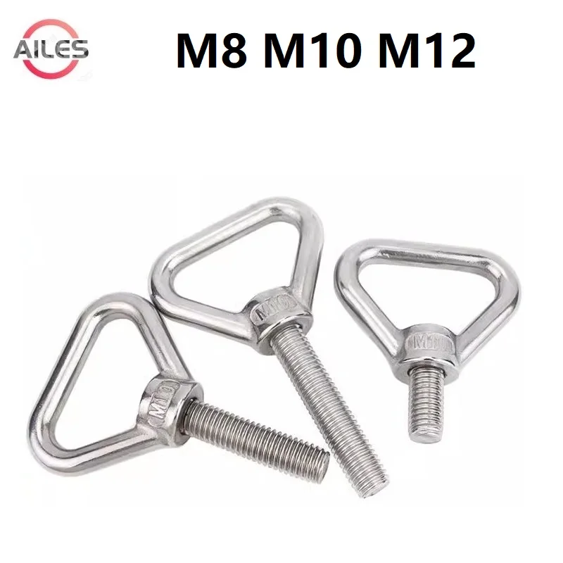 

304 Stainless Steel M8 M10 M12 Triangle Lifting Eyebolts Triangle Lifting Ring Screws