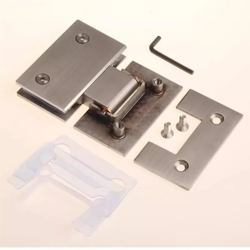 Solid 304 stainless steel glass door hinge bathroom clip glass door hinge 180 degree zigzag hinge door clip(DG13301A)