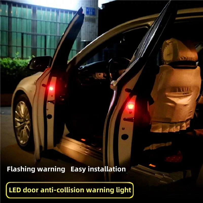 

Universal LED Car Opening Door Safety Warning Anti-collision Lights Magnetic Sensor Strobe Flashing Alarm Lights Parking Lamp