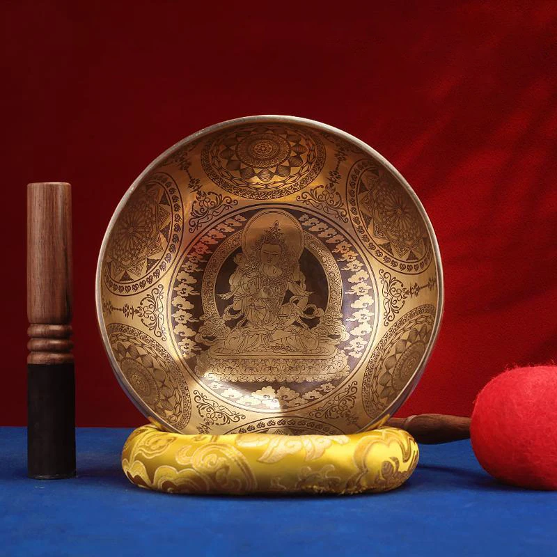 

Nepal Buddhist Sound Bowls Handmade Brass Singing Bowl Yoga Meditation Sound Therapy Percussion Instruments Home Ornaments Gifts
