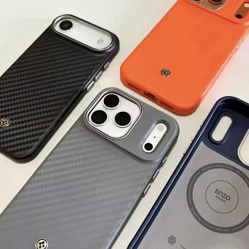 Spigen ENZO ATAMID MagFit For Magsafe Magnetic Case For iPhone Air 16 17 Pro Max Carbon Fiber Pattern Hard Phone Case/Cover - 3