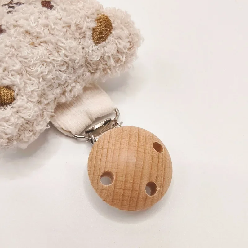 1/2pcs Baby Pacifier Chain Clips Holders Anti-drop Chain Cartoon Stuffed Bear Teething Clips Teether Toy Soother Pacifier Strap
