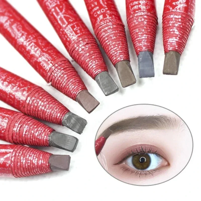 Lápiz de cejas para tatuaje, maquillaje de estilo chino, resistente al agua, potenciadores de tinte, cosméticos profesionales de larga duración