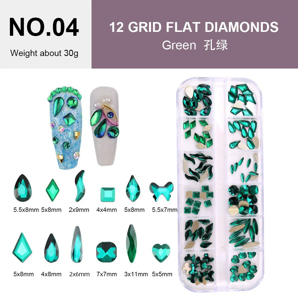 

120 Pcs Nail Drill Art Beads Face Jewels Rhinestones for Women Decorate Charms Cute Accessories Flat Back