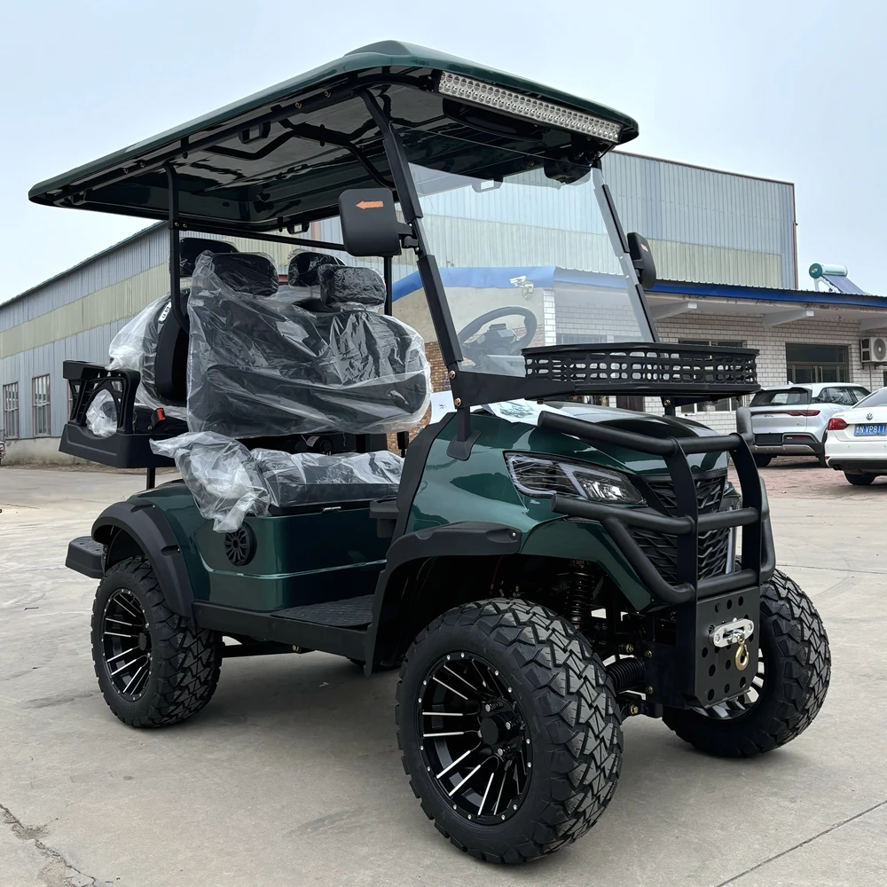 48/72V New Style B Modern Fashion 2025 Brand Design 4 Seat Sightseeing Bus Road Legal Club Cart Electric Golf Buggy Hunting Cart