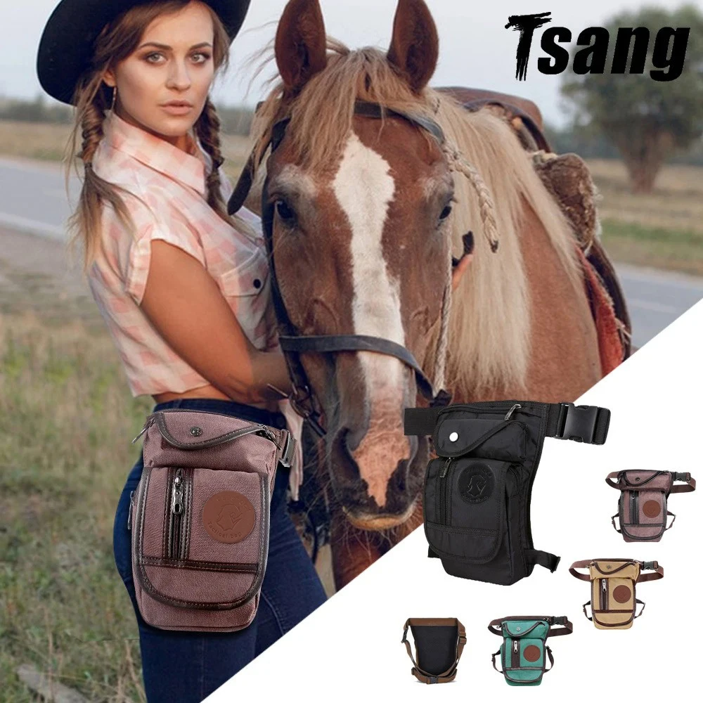 Bolsa de pierna ecuestre de lona de nailon, riñonera ajustable para montar a caballo, gran capacidad, equipo ecuestre para exteriores, ciclismo