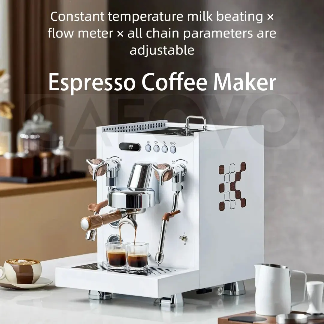 

CAFOVO K7Pro E61 Dual Boiler Commercial Espresso Machine with Flow Control PID Espresso Maker OPV Adjustable Extraction Pressure