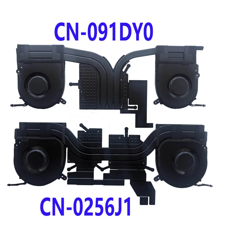 PP+  For Dell XPS 14 9440 Laptop CPU GPU Cooling Fan with Heatsink 0256J1 091DY0