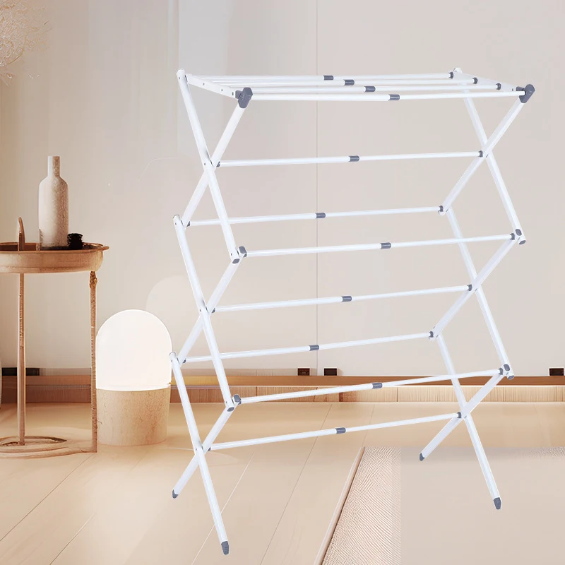 Folding clothes rack, expandable towel rack, floor-standing clothes rack, wholesale retractable clothes rack