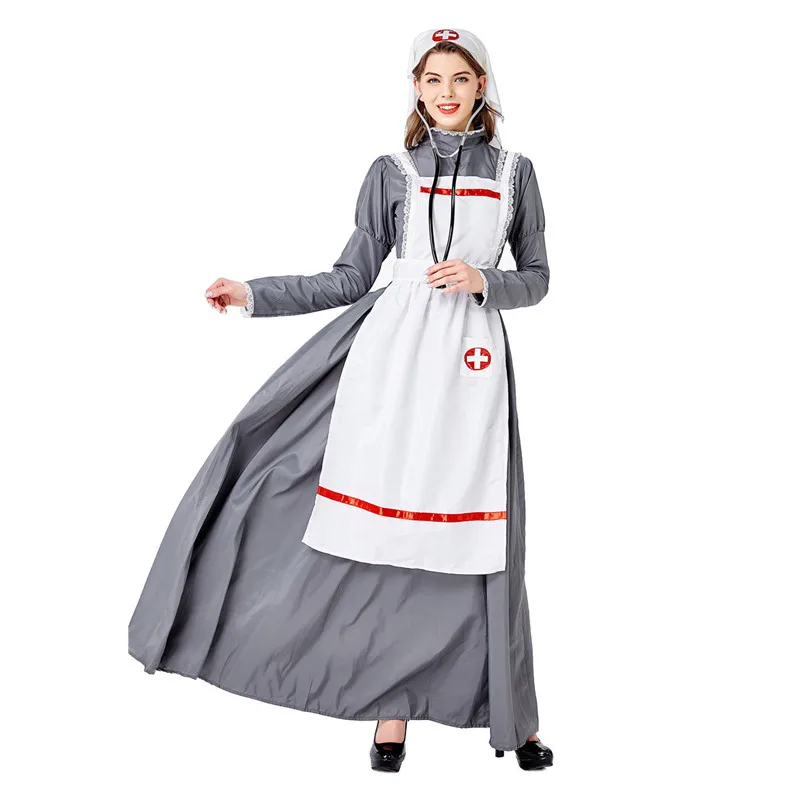 Nuovo loween Corte medievale Lungo Princ Dr Lady Queen Costume Ele Spettacolo teatrale etnico tradizionale da donna...