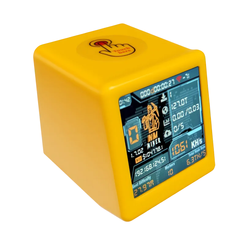 เครื่องขุด NMMiner รุ่นทางการ สีสันสดใส สมาร์ททีวี 1000KH/s ดีกว่า Nerdminer v2 ESP32 BTC SOLO Lottery Miner & นาฬิกาตั้งโต๊ะเงียบพร้อมของขวัญสุดพิเศษ