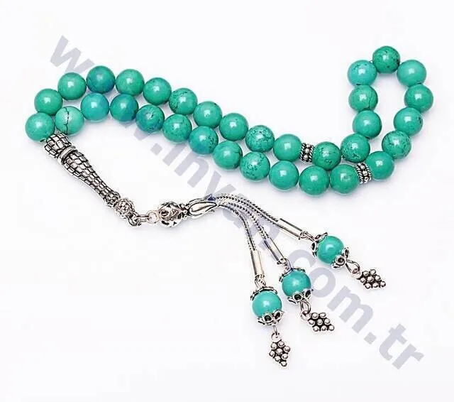 IQRAH Turquoise Stone Rosary (925 SETTING SILVER)