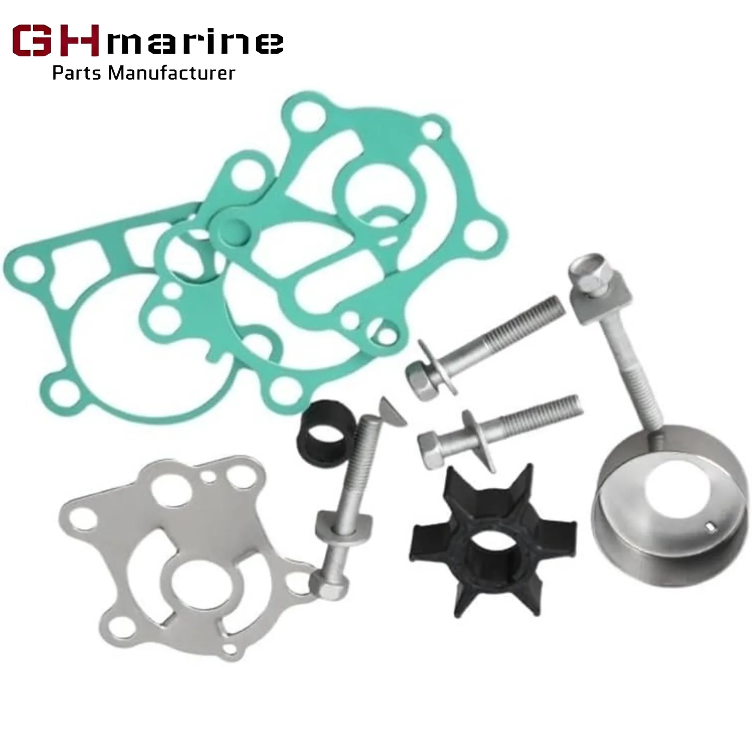 Kit de impulsor de bomba de agua compatible con motor fueraborda Yamaha de 2 tiempos 55HP C55 CV55 663-W0078-A0 663-W0078-00
