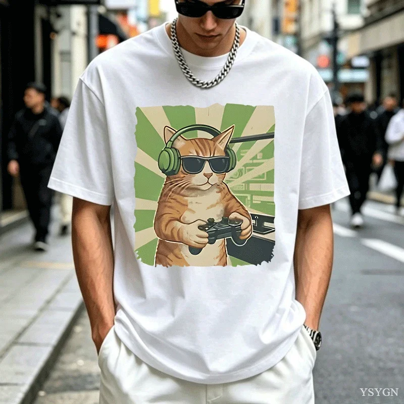 Gamer T-Shirt Video Game Tshirt Funny Grh Tee Shirt Dad Short Sve T Shirt Casual Short Sve Round Neck 2026 New Model Short-sleev