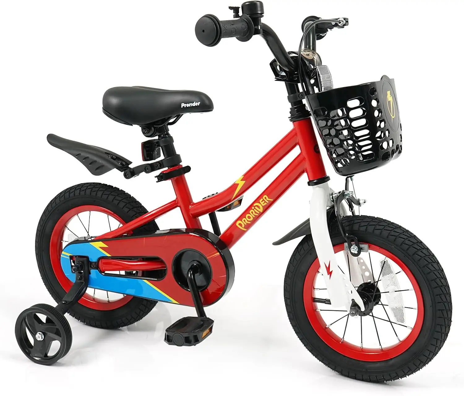 Kids Bike for Boys and Girls, 12 14 16 18 Inch Children's Bicycle with Training Wheels for Ages 3-8, 20 Inch Teen Bicycle for 8+, Sporty Bike with Kickstand, Handbrake, Coaster Brake and Removable Basket