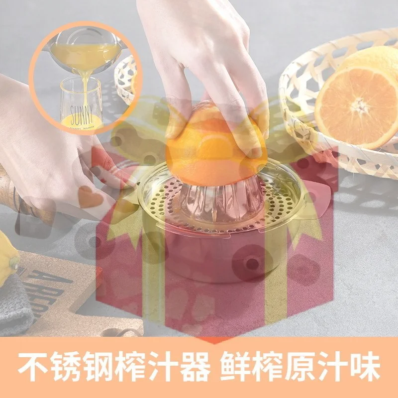 【HG】Espremedor Manual de Aço Inoxidável para Uso Doméstico, Espremedor de Limão e Laranja, Ferramenta para Fazer Suco de Frutas Caseiro