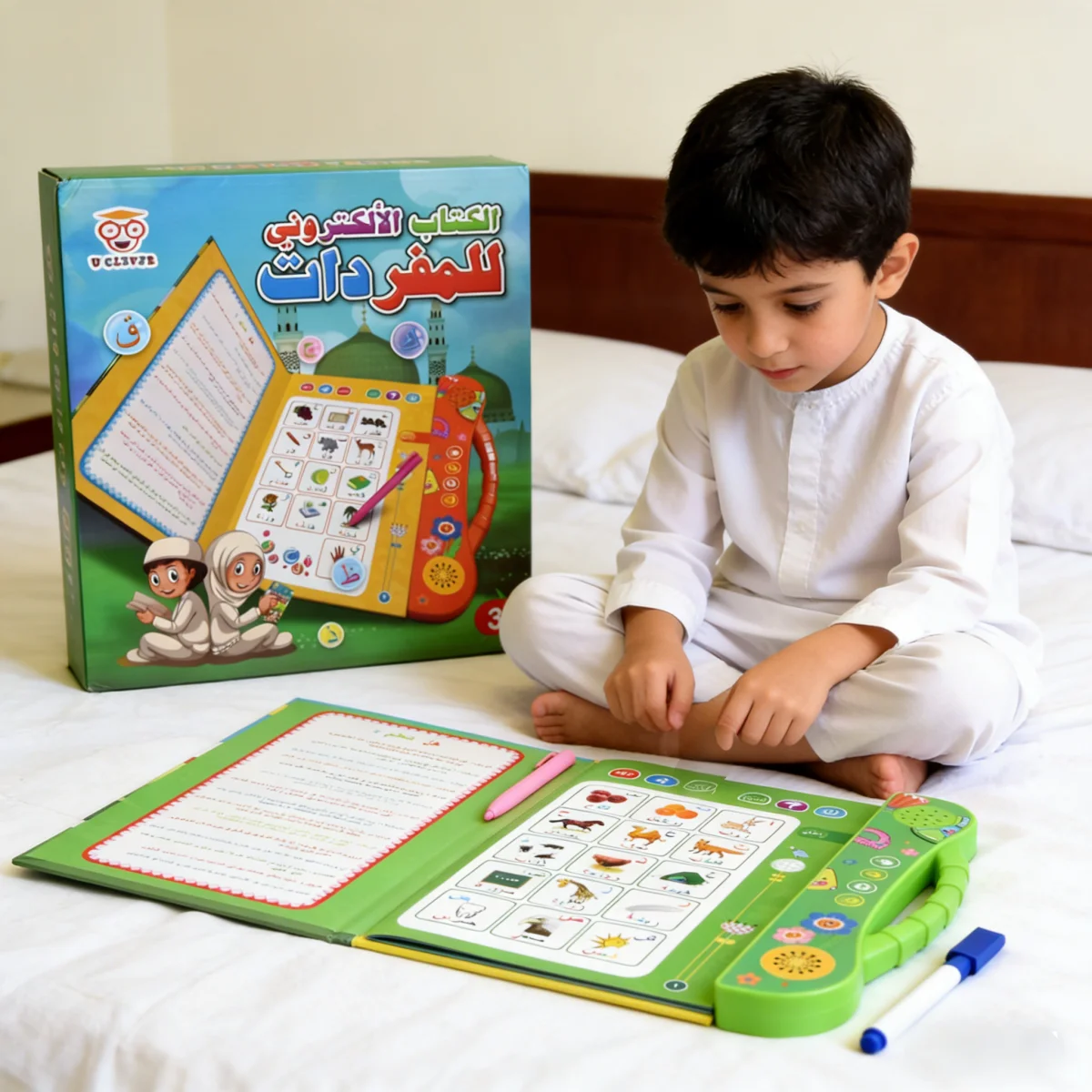 

Muslim Kids Arabic Alphabet Learning Sound Book Interactive Electronic Reading Toy for Toddlers, Educational Early Education Toy