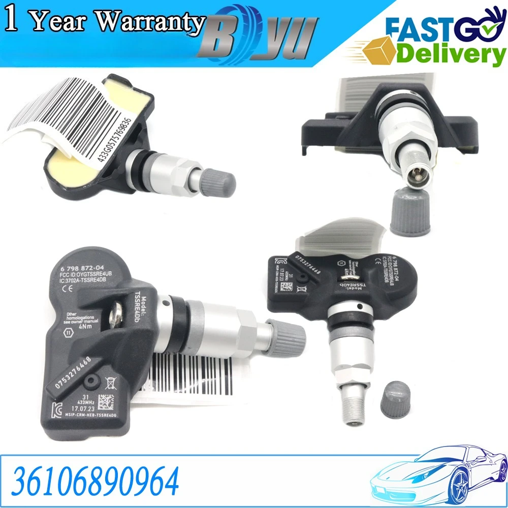

36106890964 Автомобильный новый датчик давления в шинах TPMS 433 МГц 36106874830 6798872 Для BMW X1 X3 X4 Z4 2 3 4 5 6 7 Mini COOPER R60