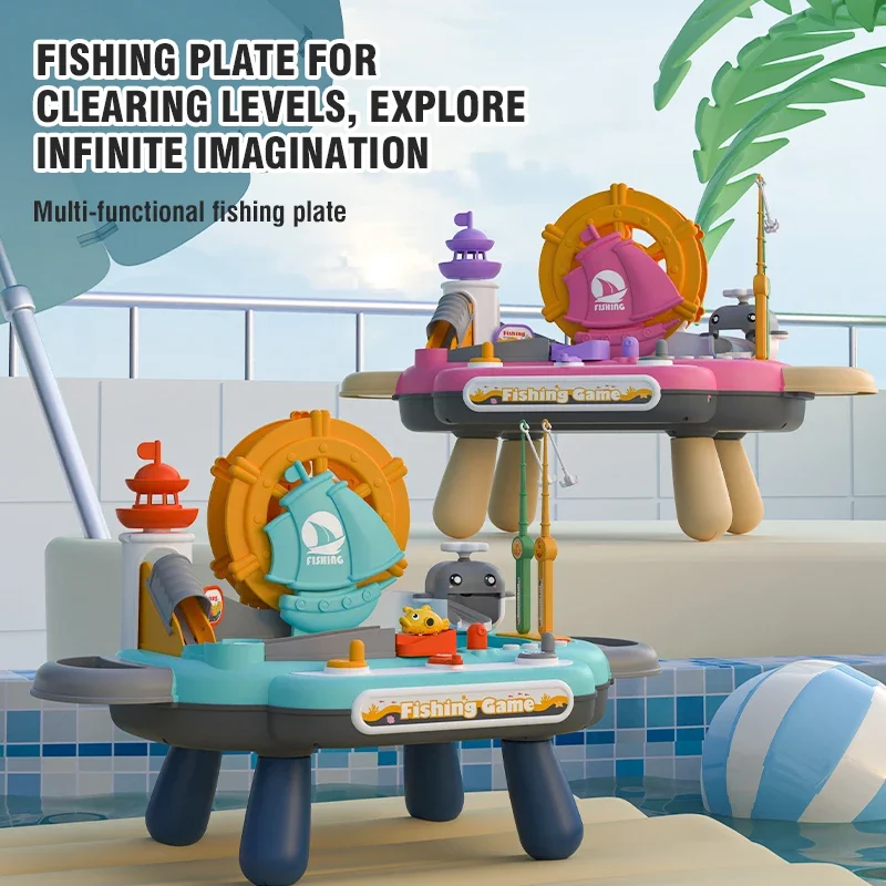 Gioco di pesca Giocattoli magnetici elettrici per pesci per bambini con musica Giocattoli educativi per bambini per bambini Piccoli Ragazzi Regali Ragazze