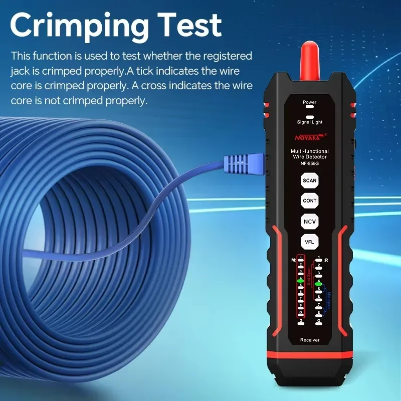 [100% NEW] NOYAFA NF-859GK Upgraded Multifunction Network Cable Tester With IP Scan Ping Test POE Test Switch Tester LAN Wire De