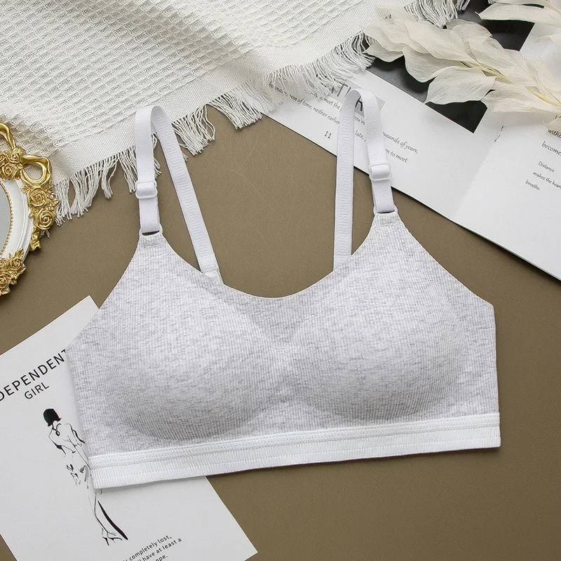 Cotton Underwear Women AB Cup Bra Wireless Gathered Comfort V Brassiere Push Up Lingerie Bralette For Women Seamleass Bras