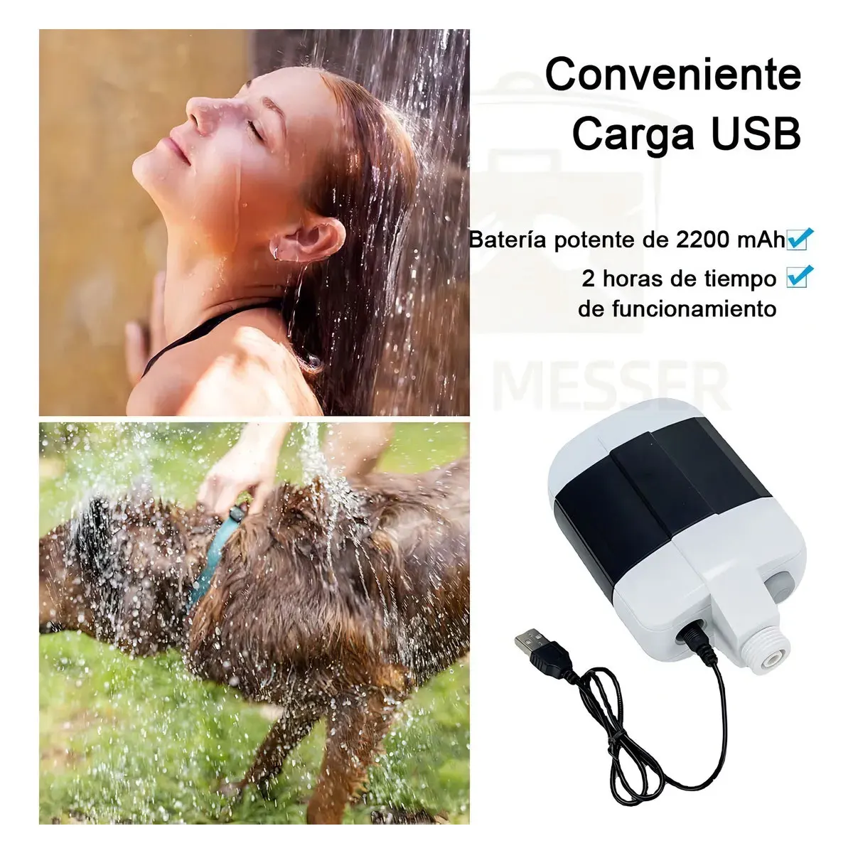 Portable Rechargeable Water Pump Shower System for Outdoor Use on Construction Sites, and during Camping Activities