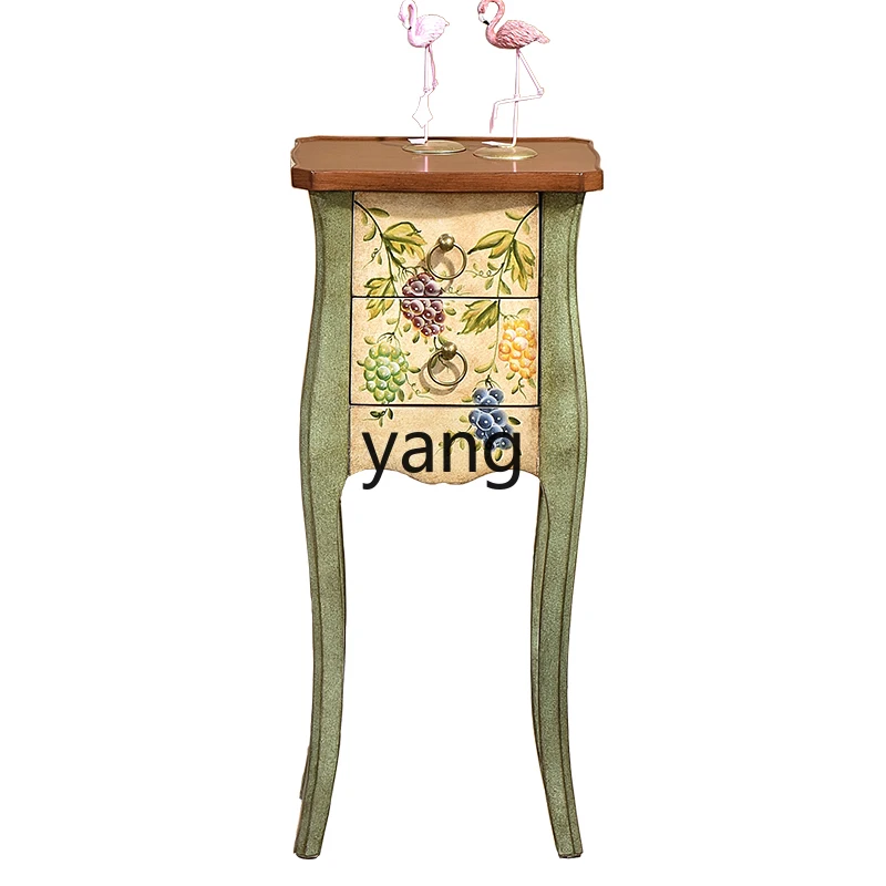 LMM solid wood antique painted small corner few American country furniture sofa edge few