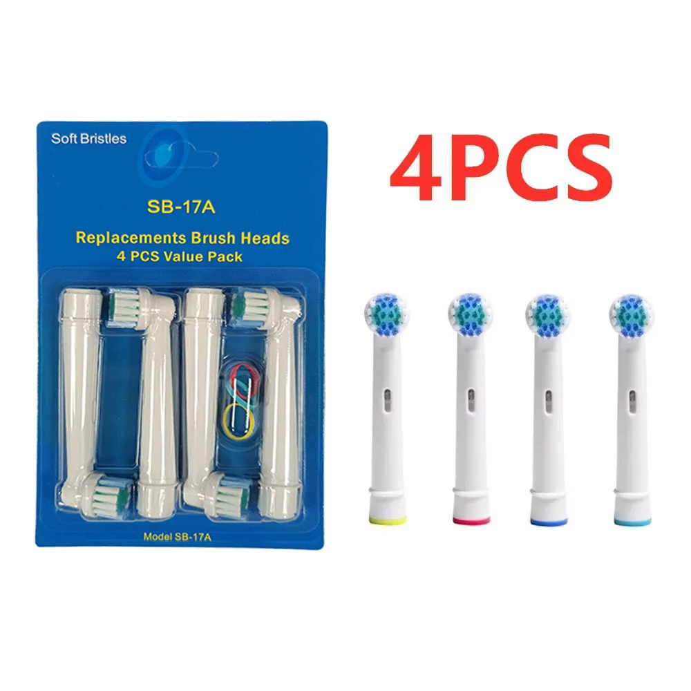 4pcs Compatible with OralB Toothbrush Heads Sensitive Clean SB-17A Fit Advance Power/Pro Health/Triumph/Vitality Precision Clean