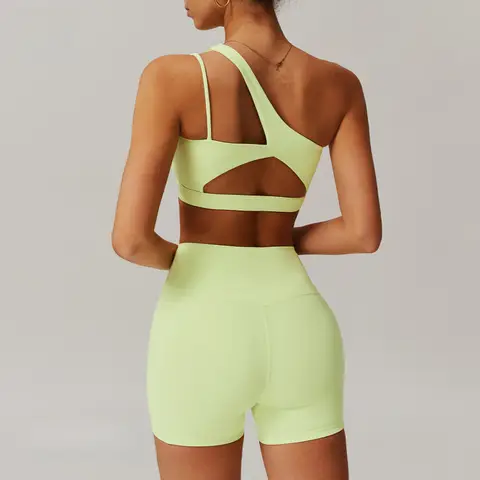 BIANHUI स्पोर्ट्सवियर योगा सेट, पॉकेट के साथ क्विक-ड्राई टाइट सूट, स्पोर्ट्स महिला ट्रैकसूट, असममित शोल्डर रनिंग जिम लेगिंग्स 8 best sales महिलाओं के ट्रैकसूट - №6