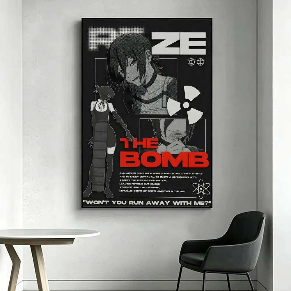 Anime C-Chainsaw M-Man Poster HD-Kunstdruck, wasserfest, selbstklebend, Wanddekoration, Heimdekoration (Wohnzimmer, Schlafzimmer, Bar), ästhetisch – Detail 20