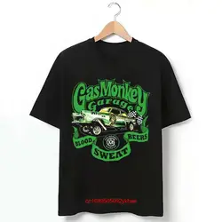 2024 Fashion T Shirt Men Gas Monkeys Garage Blood Sweat Beers Graph long or short sleeves
