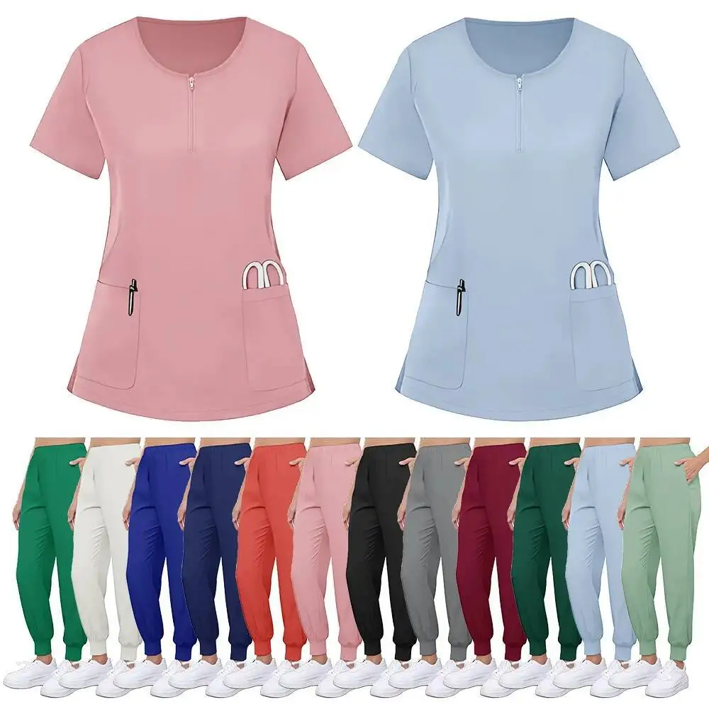 Vêtements de travail pour médecins d'hôpital, accessoires d'infirmière unisexes, uniformes de chirurgie dentaire orale, uniforme médical de phary, ensemble de gommage pour Service de santé