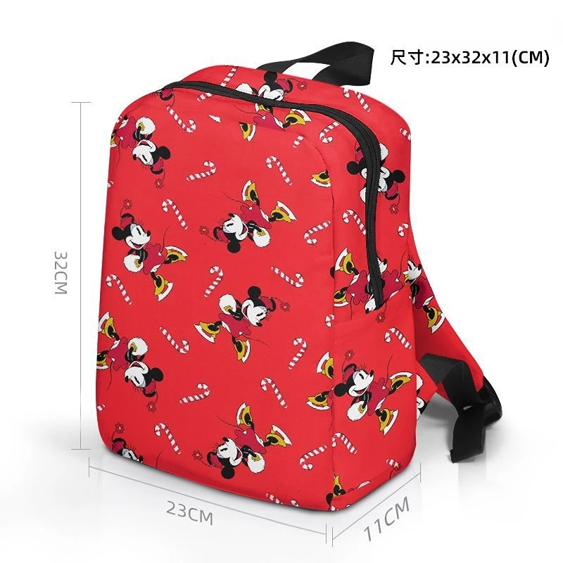 Mochila Minnie Canvas para presente do dia das crianças, Disney Disneyland Series, Mickey Mouse clássico, bolsa de escola pequena periférica