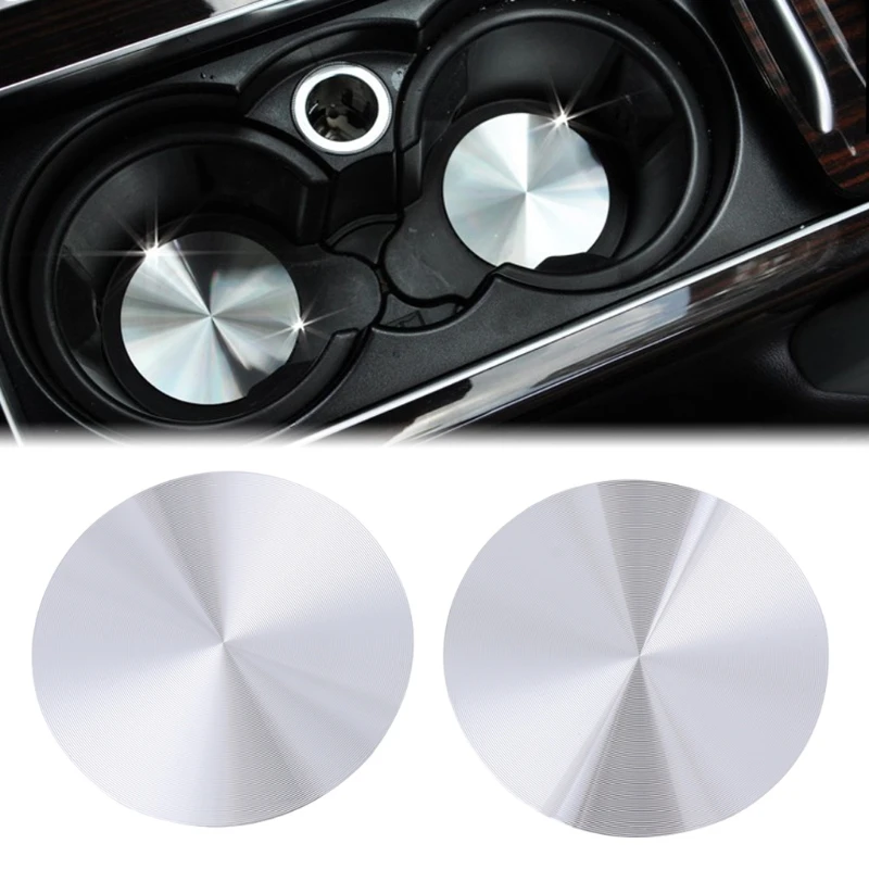 2 Pcs Cup Holder Cover Mat Trim For Range Rover Sport Discovery Universal D7YA