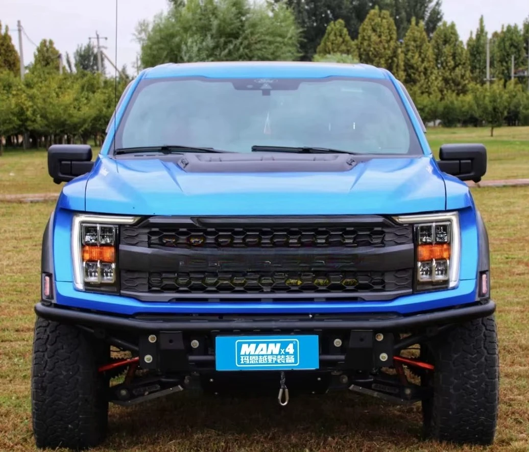 Desert Tube Steel Front Bumper For Ford F150 Raptor P702 2021-2026 Off-Road Winch Mount Bull Bar Guard view 6