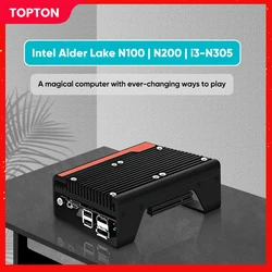 Topton Magic Computer 12th Gen Intel i3 N305 N100 Firewall Mini PC 2*10G SFP 2*i226 2.5G DDR5 PCIEx8 2*SATA Proxmox Soft Router