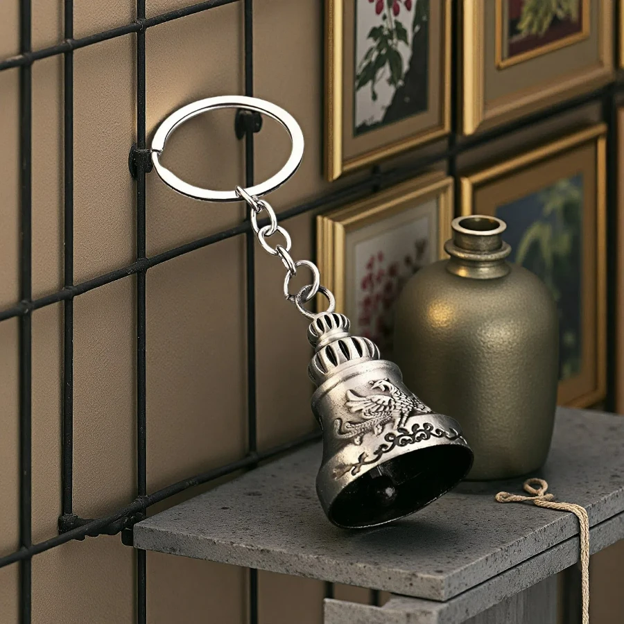 Noter Neuer Vintage-Glocken-Schlüsselanhänger, Unisex, 3 Farben, wildes Überleben, Metallhalter, hängender Schlüsselanhänger, Autotasche, Dekoration, Schmuck, Joias
