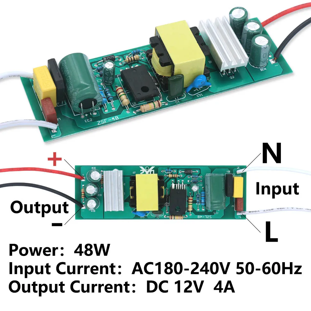 6W 15W 36W 48W LED Lighting Transformers AC220V DC12V LED Driver Power Supply For LED Strip Light Panel Light 0.5A 3A 4A Adapter