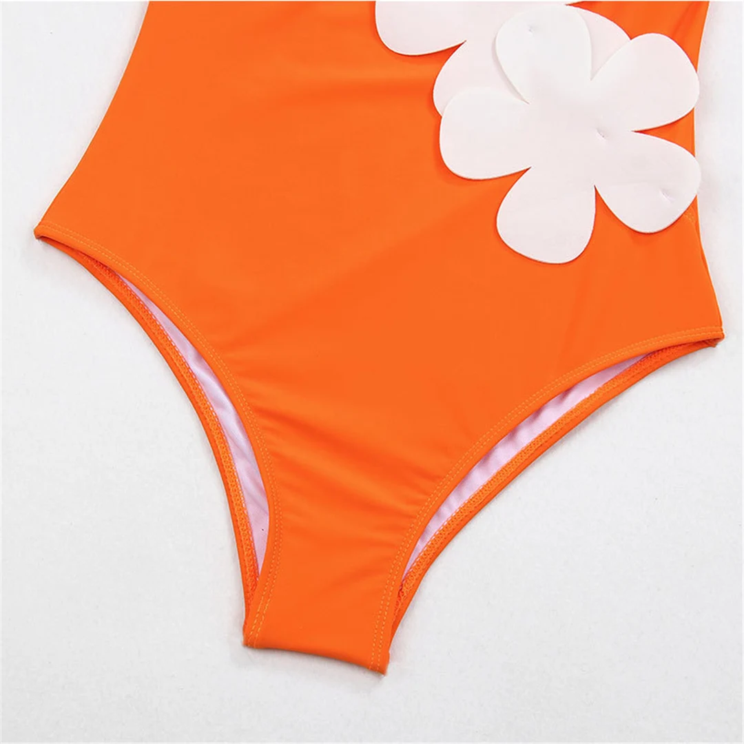 S - XL Sexy mit Sarong, 3D-Blumenmuster, tiefes V-Ausschnitt, hoch geschnitten, Damen-Badeanzug, einteiliger Badeanzug, Damen-Badebekleidung, Badeanzug, Modell V5035 – Detail 35