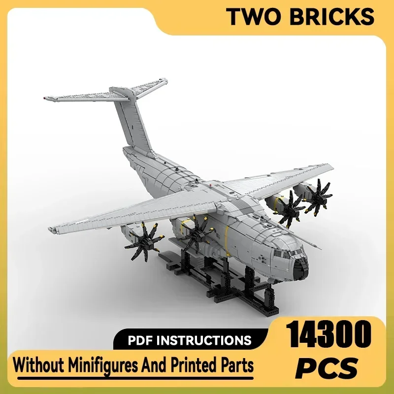 Moc Building Blocks Airbus A400M Atlas Model Technology Fighter Brick DIY Assembly Large Aircraft Toy Children Holiday Gift