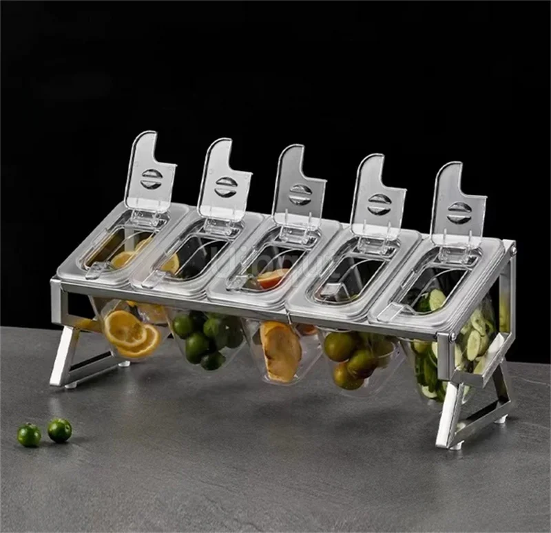 transparent Gn pan with rack serving bowl buffet food milk tea shop salad bowl Basin Storage Seasoning tray Chafing Buffet Pan