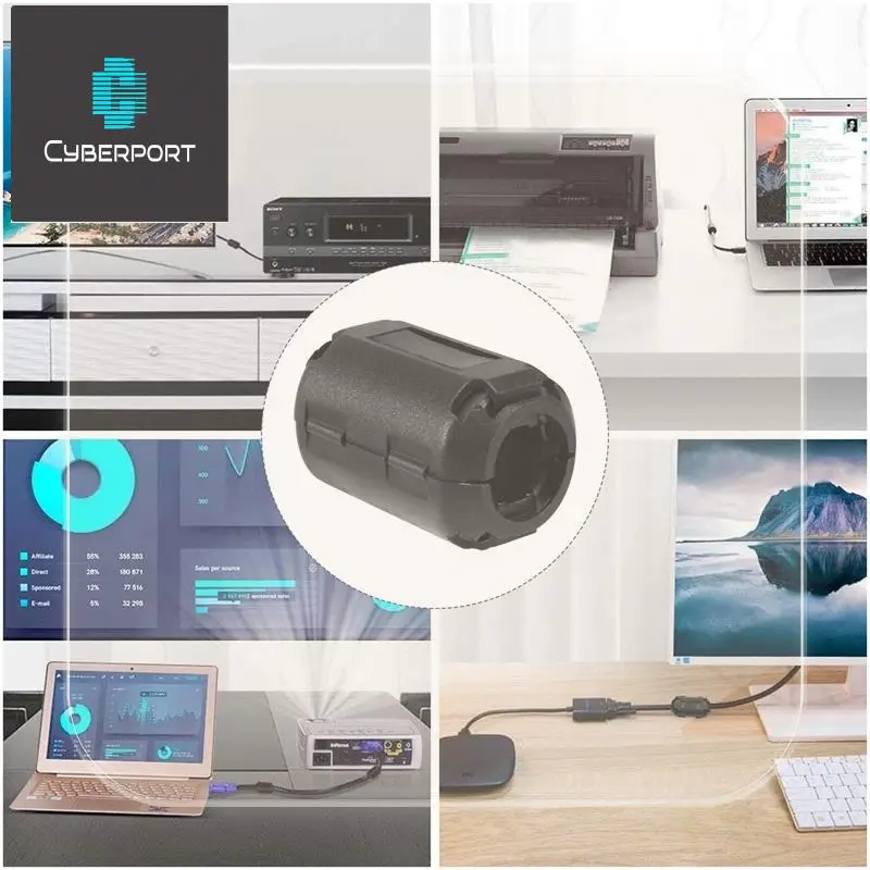 24-Hour Delivery 20 Pieces Clip-On Ferrite Ring Core RFI EMI Noise Suppressor Cable Clip For 3Mm/ 5Mm/ 7Mm/ 9Mm/ 13Mm Diameter C