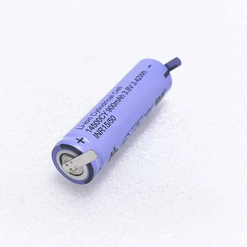 10Pcs new razor toothbrush battery 14500 3.8V 900mAh lithium-ion battery with solder feet