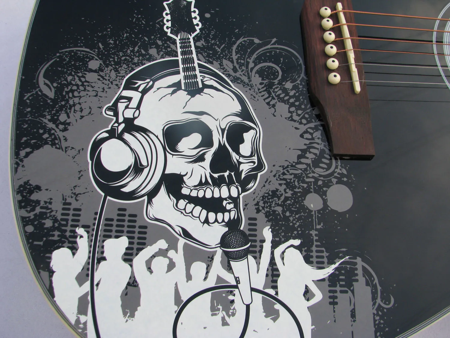 Hooqu 41 بوصة ماجيك ساوند بلاك آرت شخصية الغيتار