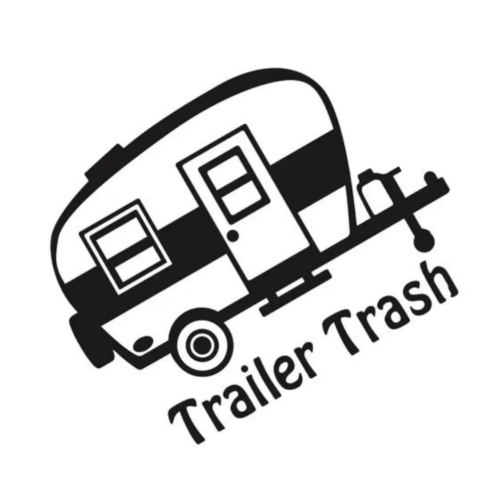 

Car Stickers Trailer Trash Outline Decor Decal Vinyl Decoration Van Camper Camping Wraps Accessories Sticker