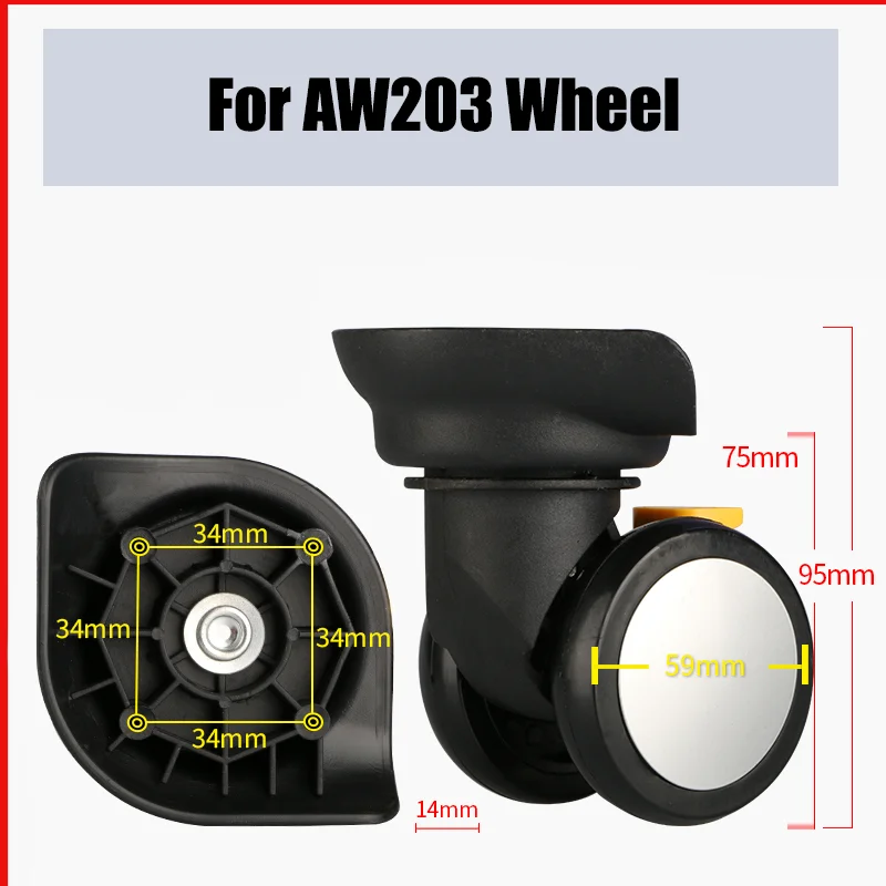 

Suitable for AW203 Suitcase Carrying Wheel Suitcase Replacement Accessories Replacement Universal Wheel Luggage Repair Pulley