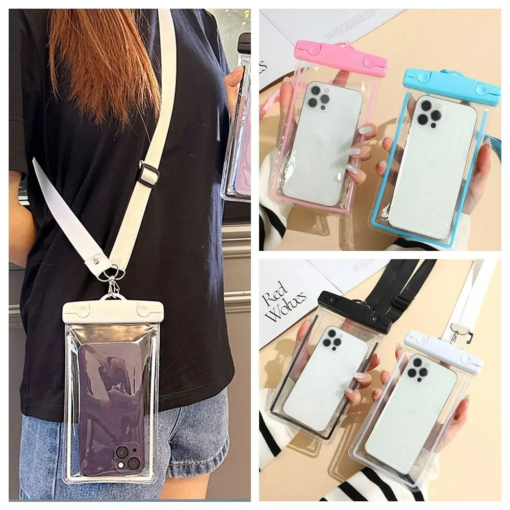 Case Cover Waterproof Phone Case Transparent Mobile Phone Pouch Bag Mobile Phone Waterproof Bag Phone Hanging Bag Thick Strap