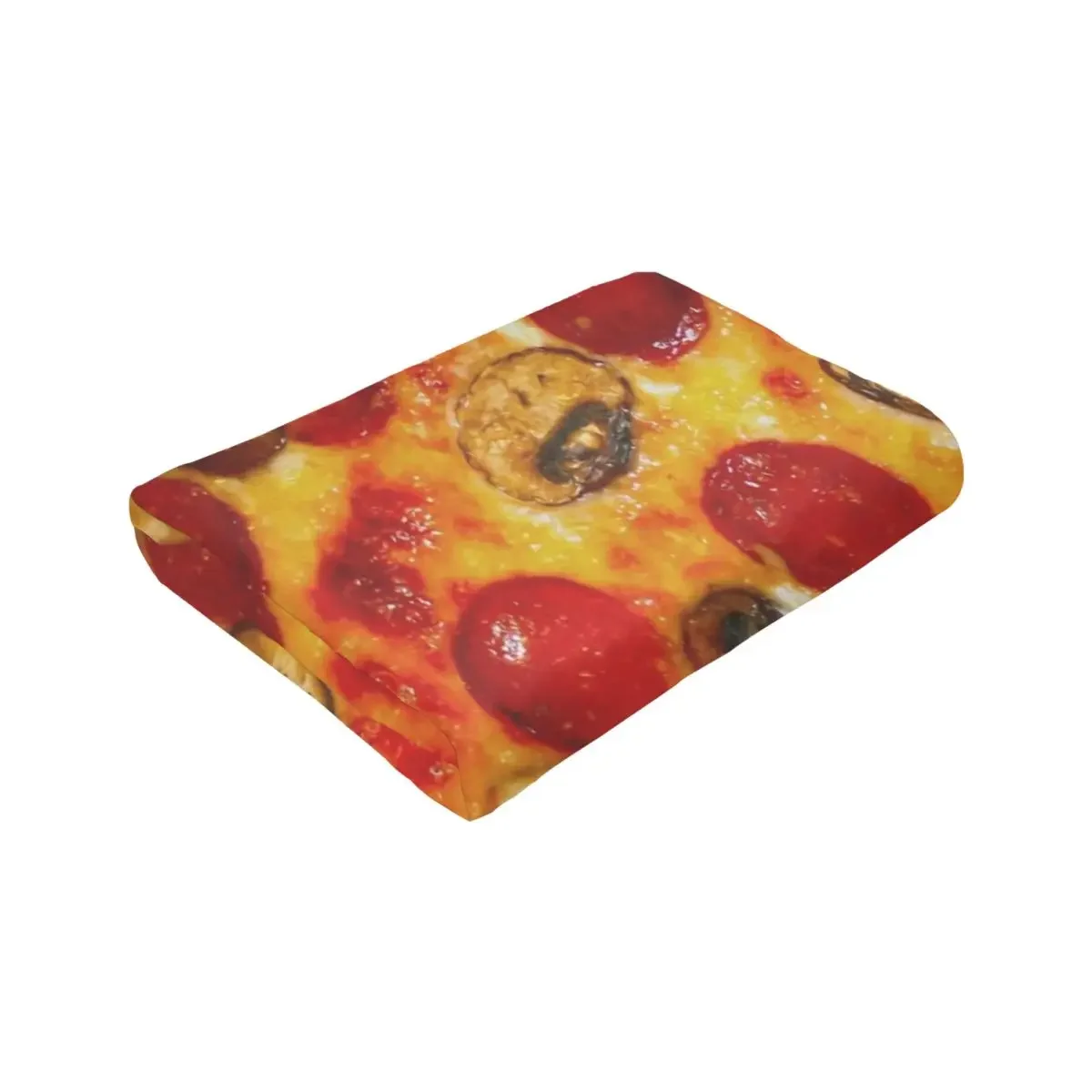 Portable soft warm flannel pizza blanket shape lavash wool sofa badroom plaid plush bedspread winter throw blanket