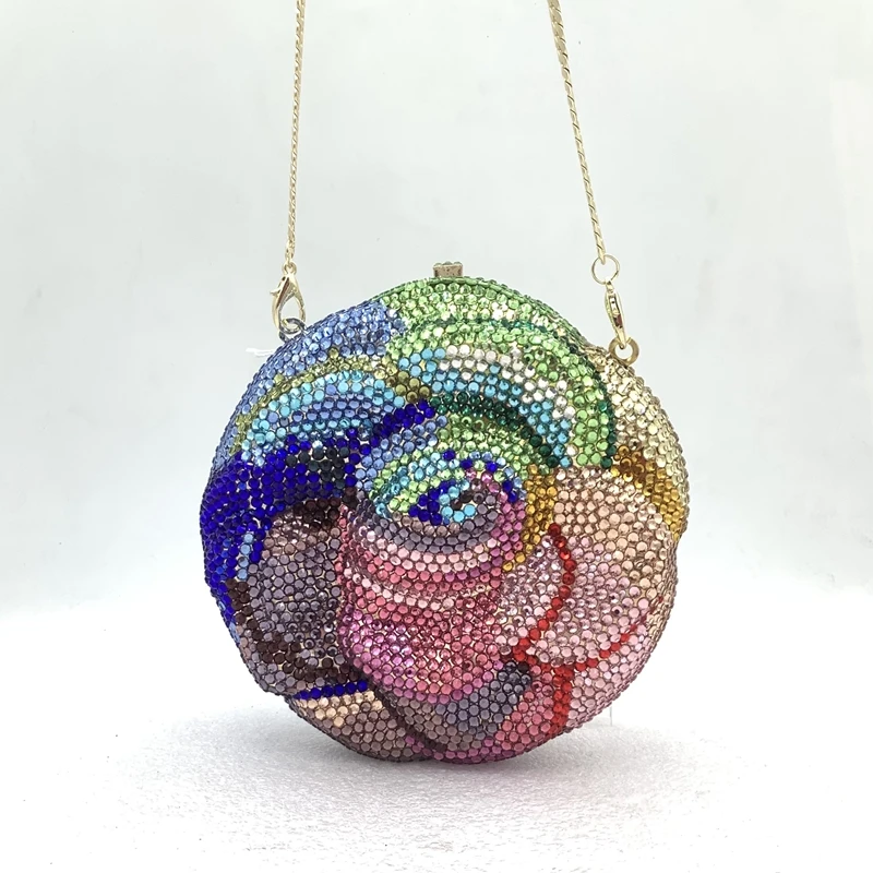 

XIYUAN женский вечерний клатч с бриллиантами, вечерние сумочки с драгоценными камнями, свадебные сумки со стразами, минодьер, свадебные кошельки с цветочным принтом